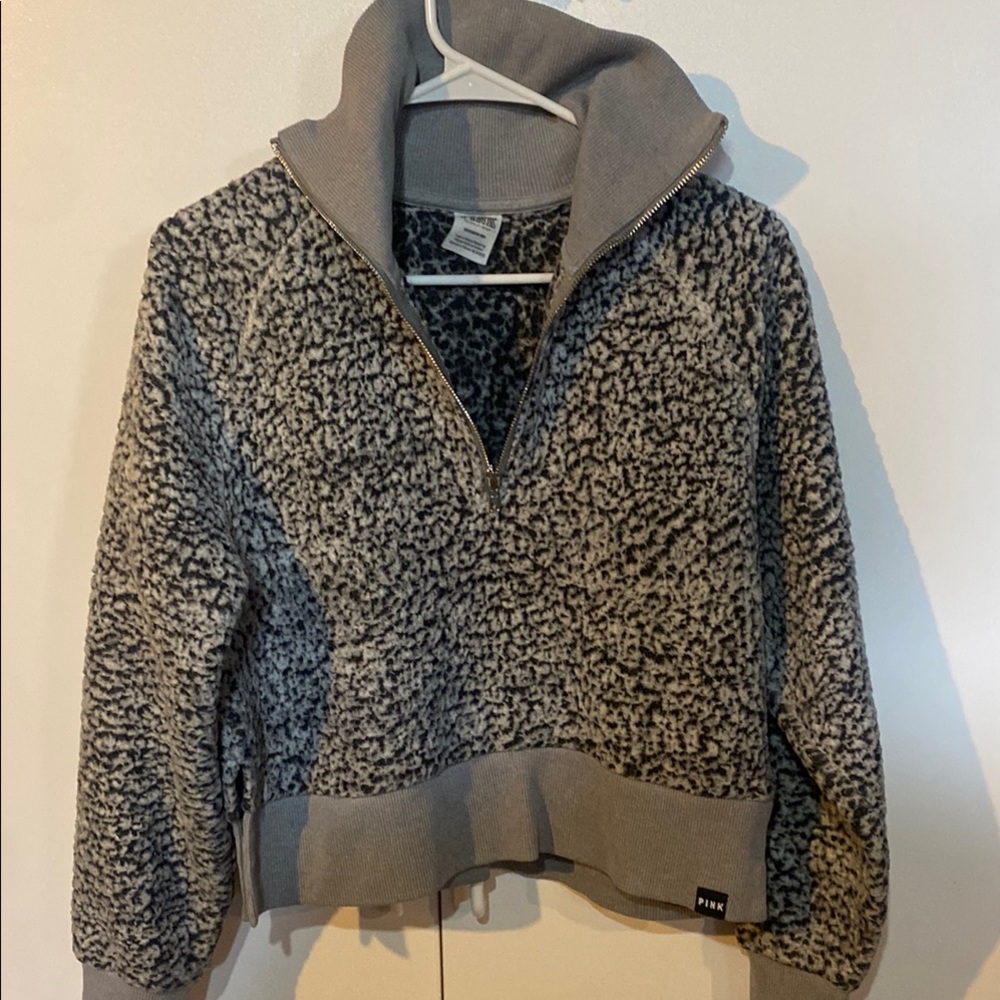 FILA Gray and Black Fleece Pullover